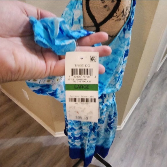 INC. Tie dye cold‎ shoulder long sleeve shirt size large new!!! - Picture 7 of 11